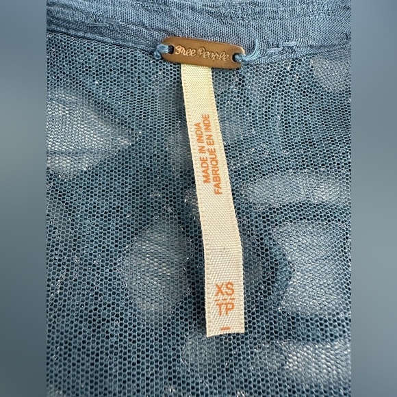 Free people canyon rose blouse blue size XS - Picture 7 of 10